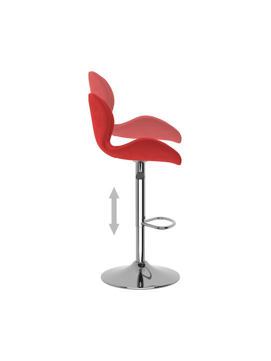 Stool Bar with Back & Adjustable Height Bordeaux 2pcs 39x51x89-111cm