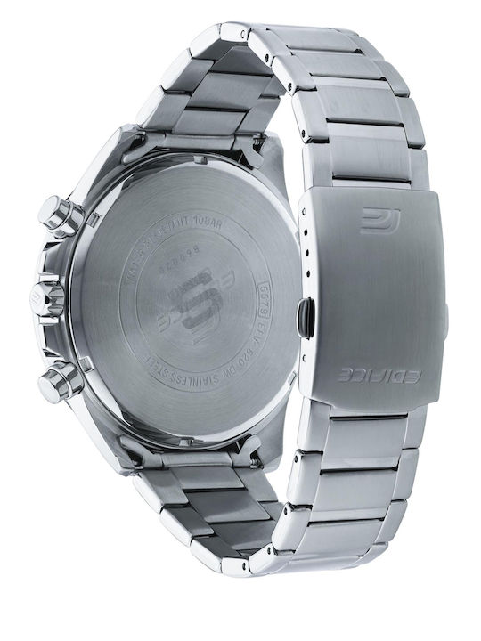 Casio Edifice Men's Watch 50.5mm Chronograph Battery with Silver Metal Bracelet