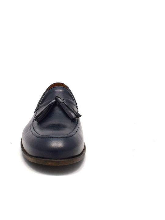 Δερμάτινα Ανδρικά Loafers σε Μπλε Χρώμα