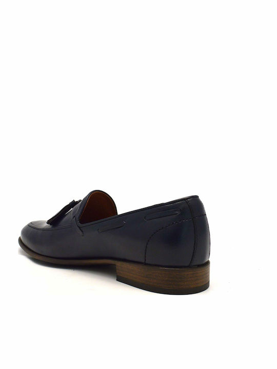 Δερμάτινα Ανδρικά Loafers σε Μπλε Χρώμα