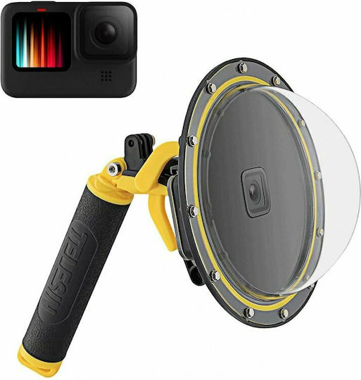 Telesin Dome Port Wasserdichtes Gehäuse Case Αδιάβροχη Θήκη für GoPro Held 10 / Held 11 / Held 9 GP-DMP-T09
