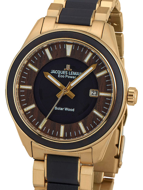 Jacques Lemans Uhr Batterie mit Holzarmband Jacques Lemans Uhr Batterie mit Holzarmband