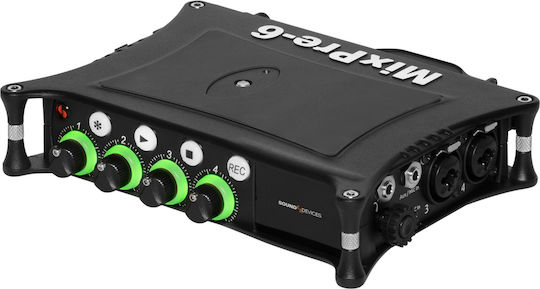 Sound Devices MixPre-6 II Polyphonic Digital Portable Recorder Battery/Power for Recording on Memory Card with Phantom Power and USB Power Supply