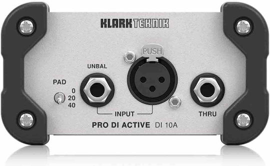 Klark Teknik DI 10A Ενεργό DI Box 1 Καναλιού με Μπαταρία και Phantom Power