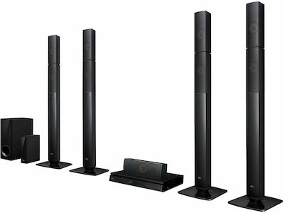 LG Πλήρες Set Home Cinema 5.1 LHB655NW 1000W Black με Ασύρματα Ηχεία