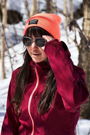 Beanie Unisex Σκούφος Πλεκτός σε Πορτοκαλί χρώμα