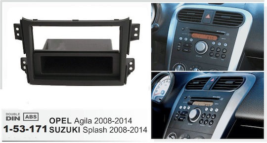 DIN Fascia Panels 2 Din for Suzuki Splash 2008 - 2016 / Opel Agila 2007 - 2014 for Opel Agila 2007 2014