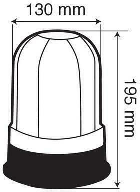 Lampa Auto-Leuchtturm 12 / 24V 13cm mit Orange Beleuchtung