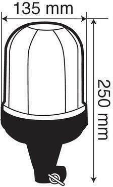 Lampa Auto-Leuchtturm LED 12 / 24V 13.5cm mit Orange Beleuchtung