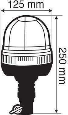 Lampa Auto-Leuchtturm 12 / 24V 12.5cm mit Orange Beleuchtung