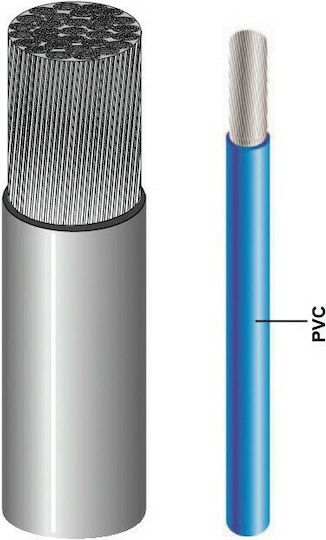 Eval Marine Power Cord with 1x1.5mm² Cross Section Single-Core Flexible PVC Tinned in Yellow Colour 1m Flexible