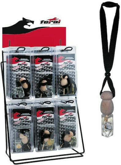 Feral Car Air Freshener Pendand Liquid Bottle with Wooden Cap Lemon