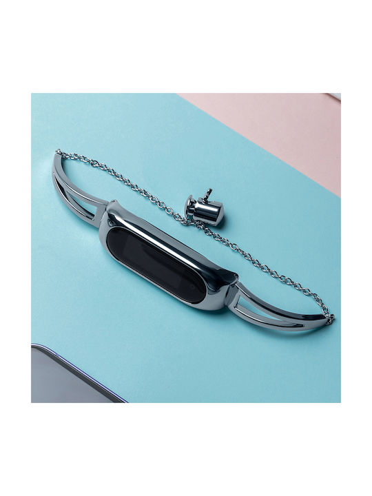 Hurtel Bracelet Armband Rostfreier Stahl Silber (Mi Smart Band 5/Mi Smart Band 6)