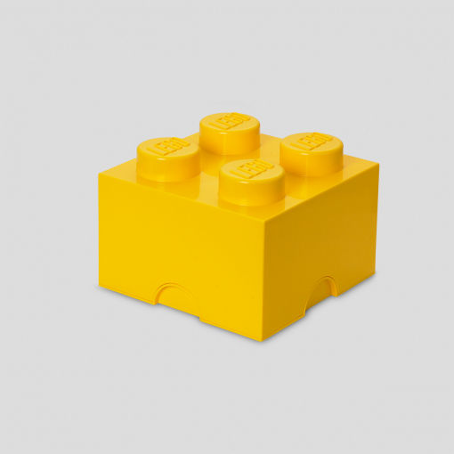 LEGO Παιδικό Κουτί Αποθήκευσης από Πλαστικό 4-Stud Κίτρινο 25x25x18cm
