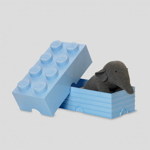 LEGO Kinder Aufbewahrungsbox aus Kunststoff 8-Stud Hellblau 50x25x17cm 1Stück