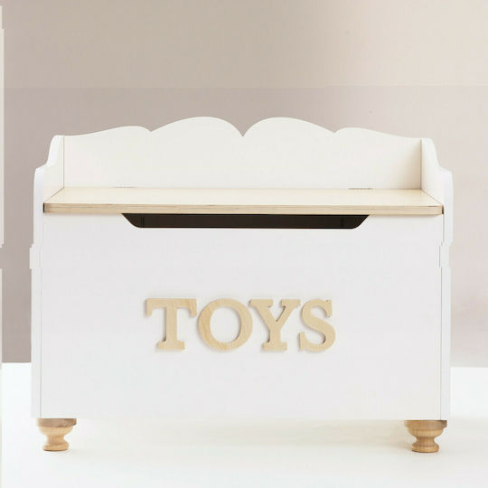 Le Toy Van Παιδικό Κουτί Αποθήκευσης από Ξύλο Λευκό 68x43x53cm
