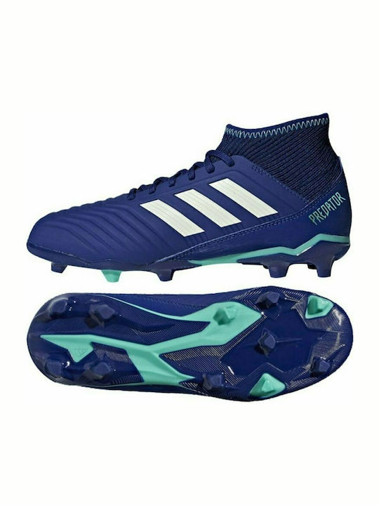 Predator 18.3 FG Kids Molded Soccer Shoes with Sock Blue