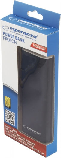Esperanza EMP113 Power Bank 10000mAh с 2 USB-A порта Черен