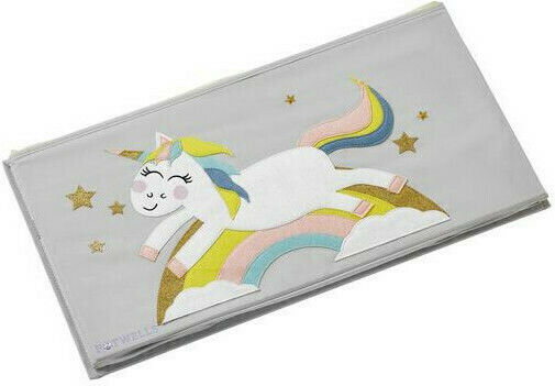 Potwells Kids Fabric Foldable Toy Storage Box Unicorn Gray 64x32x32cm