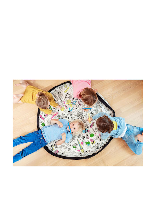 Play&go Omy Paris Χαλάκι Δραστηριοτήτων Λευκό 140x140cm