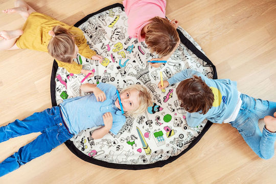 Play&go Omy Paris Χαλάκι Δραστηριοτήτων Λευκό 140x140cm