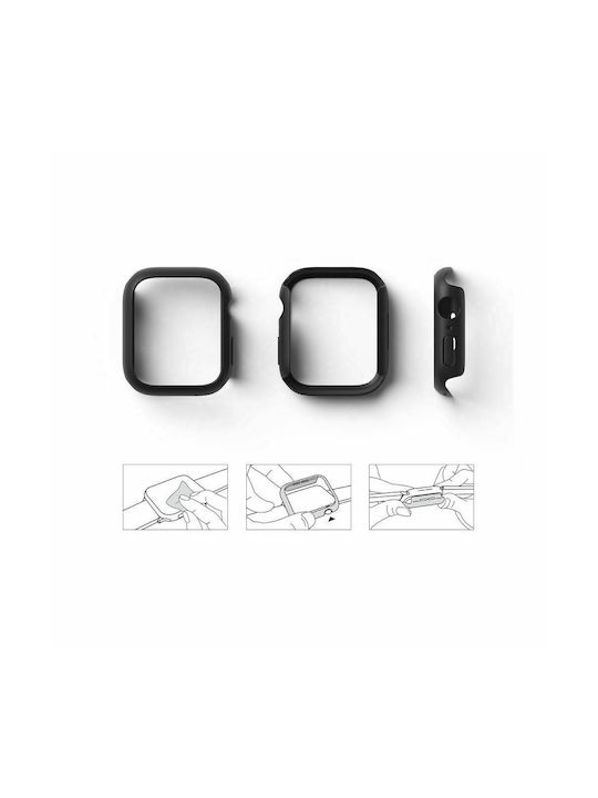 Ringke Slim 2-Pack Plastikhülle Clear & Matte Black für das Apple Watch 45mm