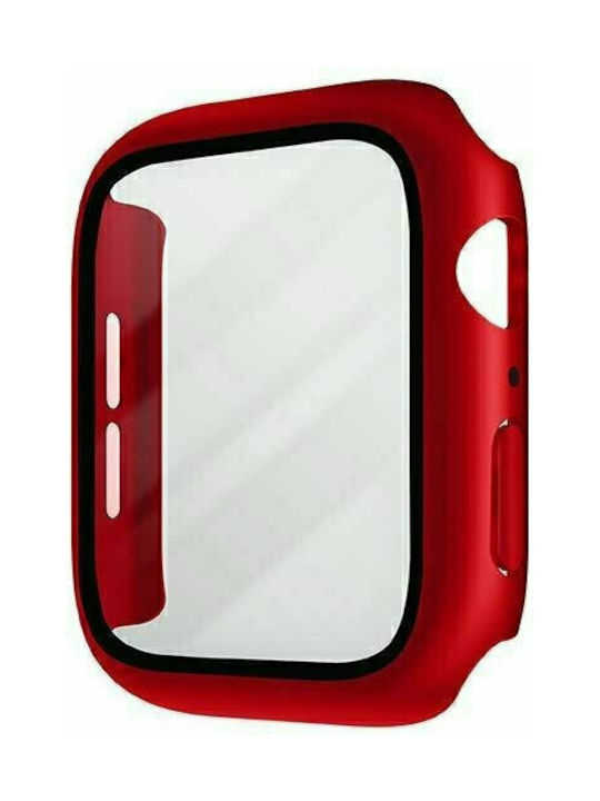 Uniq Nautic Plastic Case with Glass in Red color for Apple Watch 44mm