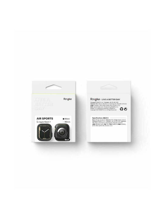 Ringke Air Silikonhülle in Schwarz Farbe für Apple Watch 45mm