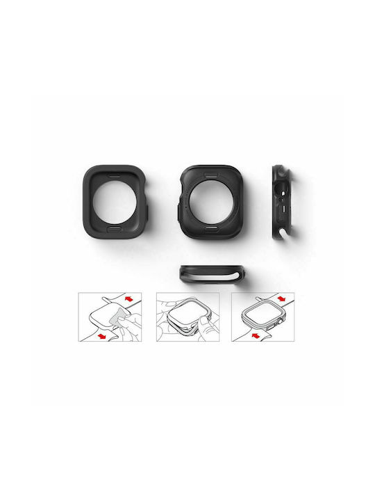 Ringke Air Silikonhülle in Schwarz Farbe für Apple Watch 45mm