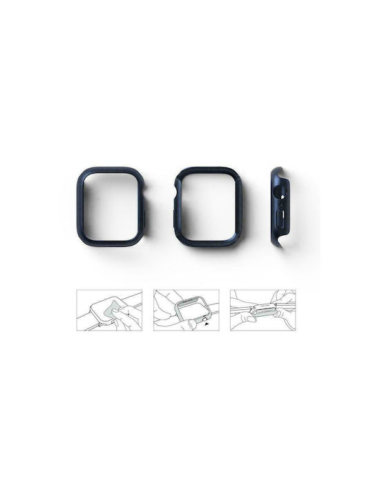 Ringke Slim 2-Pack Plastikhülle Clear & Metallic Blue für Apple Watch 41mm