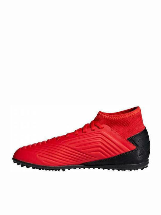Predator 19.3 TF Kids Turf Soccer Shoes with Sock Active Red / Solar Red / Core Black