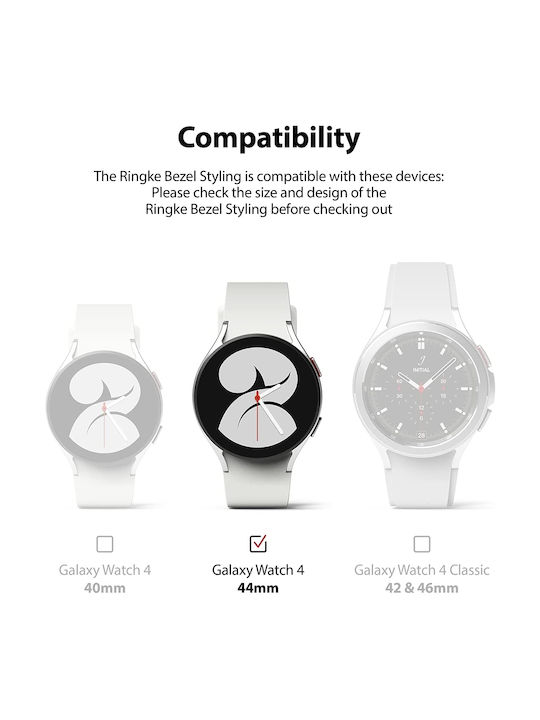 Ringke Bezel Styling σε Ασημί χρώμα για το Galaxy Watch 4 44mm