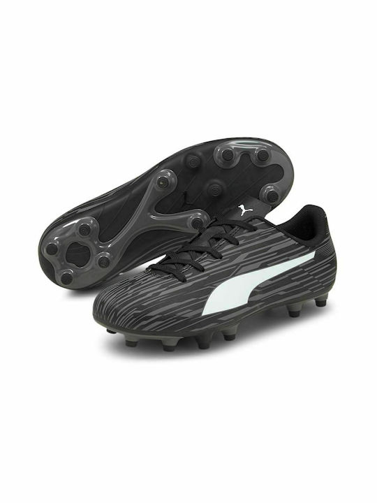 Puma Παιδικά Ποδοσφαιρικά Παπούτσια Rapido III με Τάπες Μαύρα