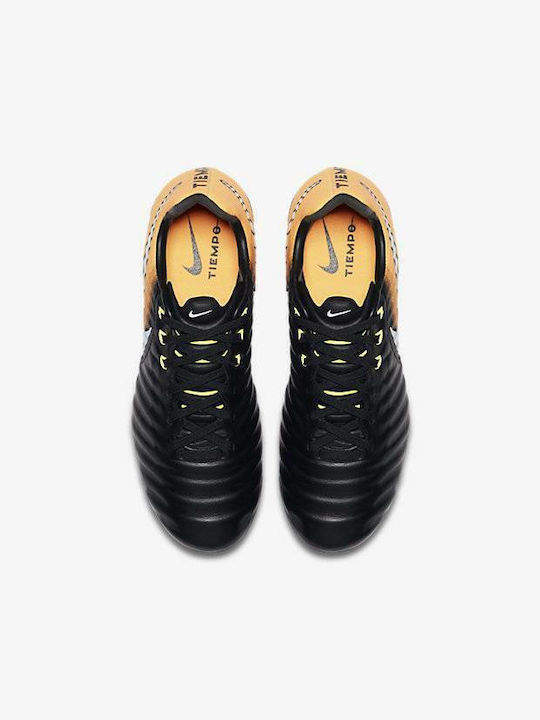 Tiempo Legend VII FG Παιδικά Ποδοσφαιρικά Παπούτσια με Τάπες Μαύρα