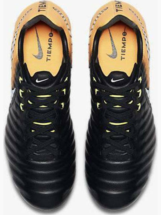 Tiempo Legend VII FG Παιδικά Ποδοσφαιρικά Παπούτσια με Τάπες Μαύρα