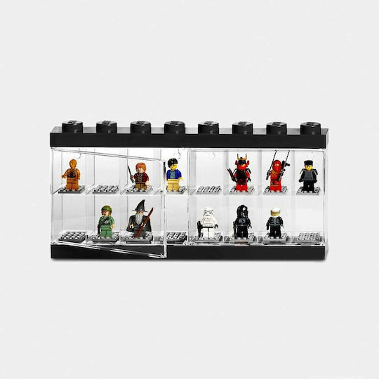 LEGO Παιδικό Κουτί Αποθήκευσης από Πλαστικό Display Case 16 Μαύρο 38x18cm