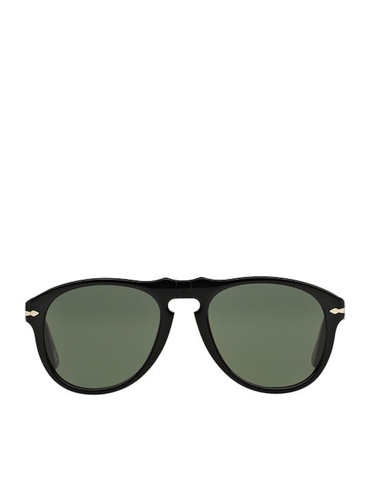 Persol Unisex Γυαλιά Ηλίου με Μαύρο Κοκκάλινο Σκελετό και Πράσινο Φακό PO0649S 95/31