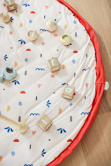 Play&go Kinder Spielmatte aus Stoff Icons Beige 120x40cm 1Stück