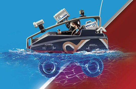 Playmobil City Action Police Parachute with Amphibious Vehicle for 5-10 years old