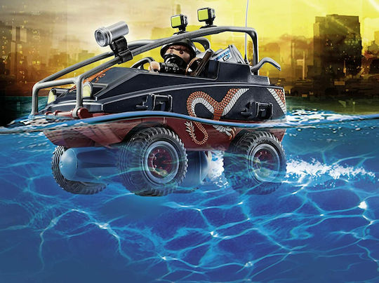 Playmobil City Action Police Parachute with Amphibious Vehicle for 5-10 years old
