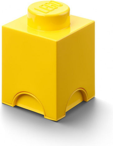 LEGO Παιδικό Κουτί Αποθήκευσης από Πλαστικό 1-Stud Κίτρινο 12x12x18cm