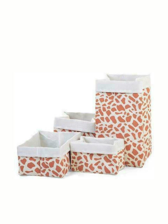 Childhome Детска кошница за съхранение Canvas Giraffe Бежов 32x20x20см 1бр