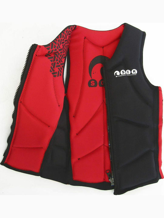 SCK 0304-IMPRD Adults Impact Vest for Water Sports Red Double-sided