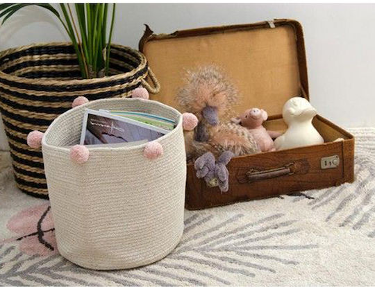 Lorena Canals Children's Storage Basket made of Straw Bubbly Beige 30x30x30cm 1pcs
