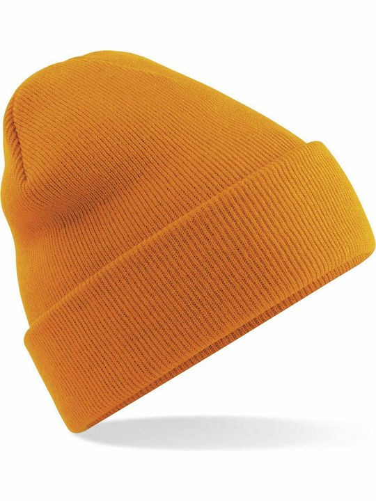 Beechfield B45 Knitted Beanie Cap Orange