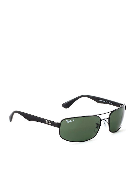 Ray Ban Мъжки Слънчеви Очила с Черна Метална Рамка и Зелени Поляризирани Стъкла RB3445 002/58