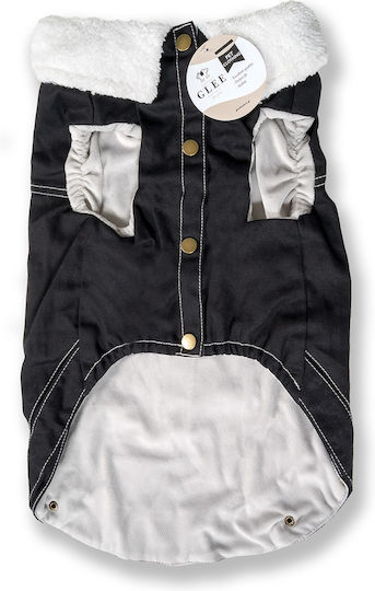 Glee Black Waterproof Dog Coat with 25cm Back Length