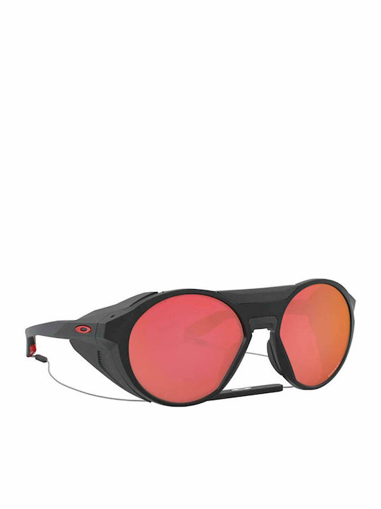 Oakley Clifden Мъжки Слънчеви очила с Черен Рамка и Червен Огледална Леща OO9440-03