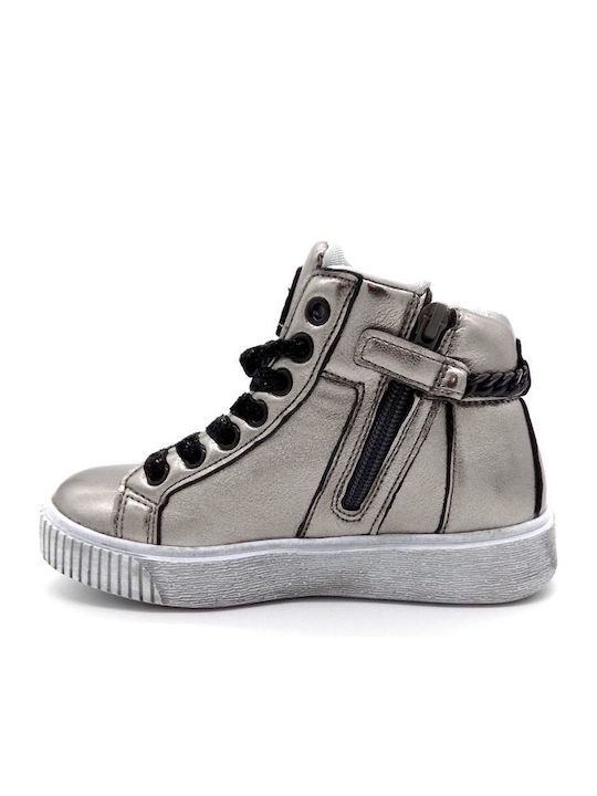 Παιδικά Sneakers High Ασημί