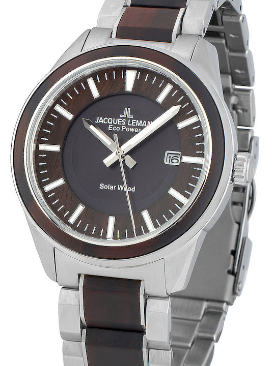 Jacques Lemans Uhr Batterie mit Holzarmband Jacques Lemans Uhr Batterie mit Holzarmband